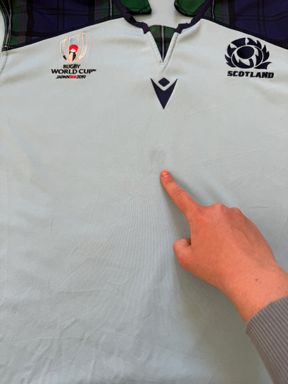 4XL 2019 Scotland Rugby Russell Blue Rugby Shirt