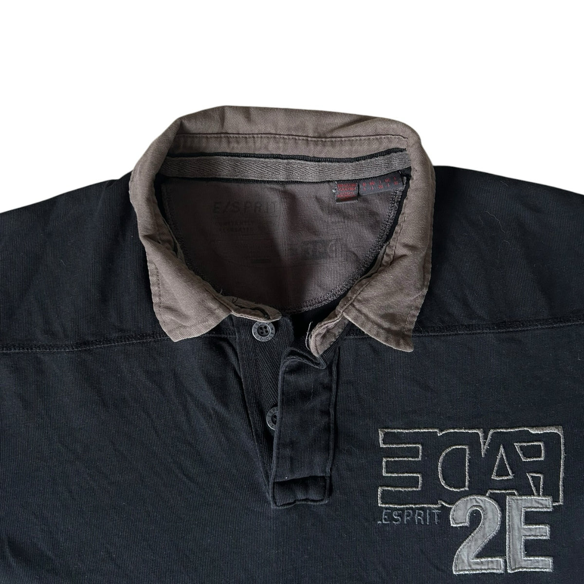 Large Esprit Black Rugby Shirt