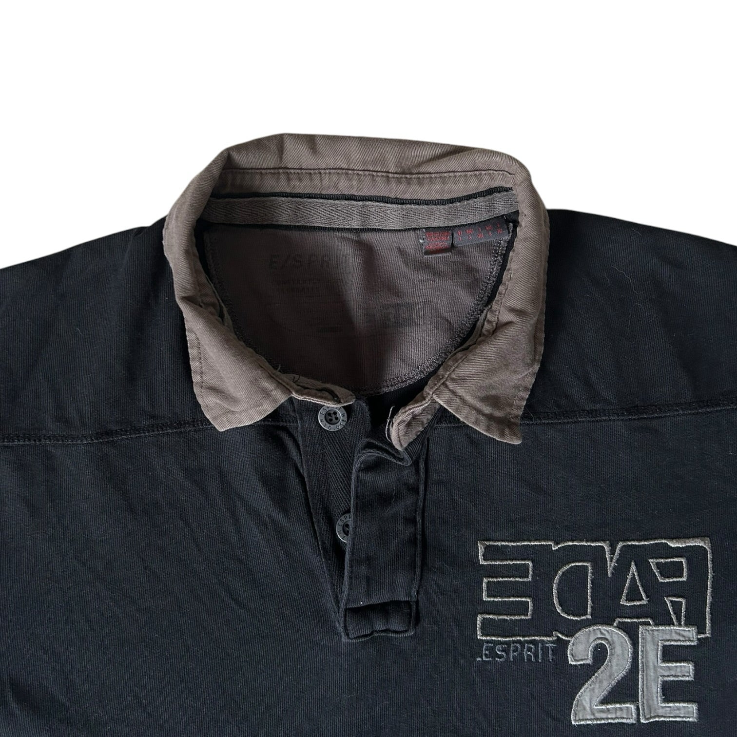 Large Esprit Black Rugby Shirt