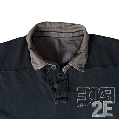 Large Esprit Black Rugby Shirt