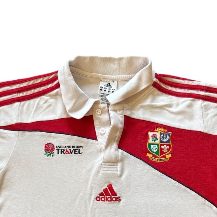 Small Adidas White Lions Rugby Polo Shirt