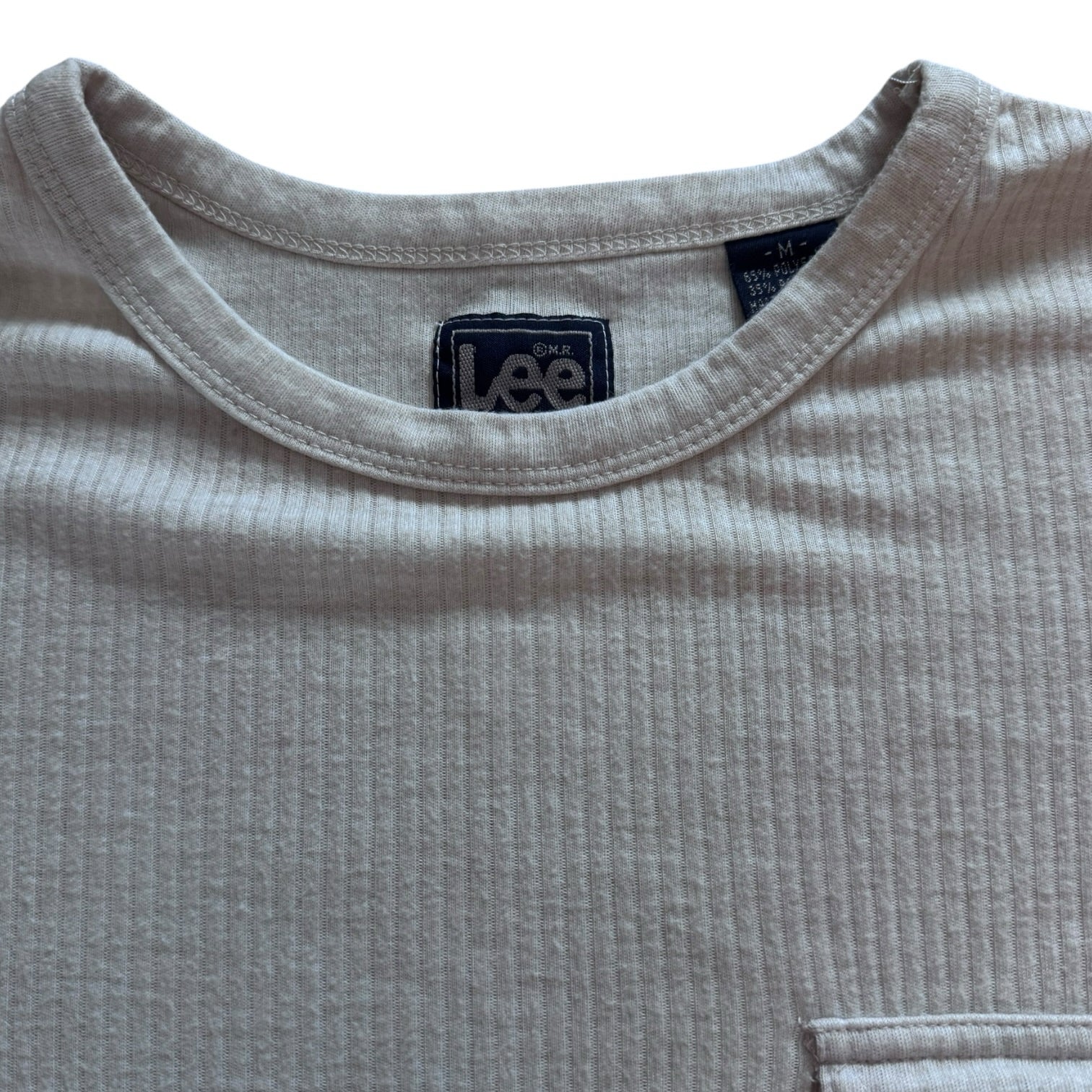 Medium Lee Beige Long Sleeved Ribbed T-Shirt