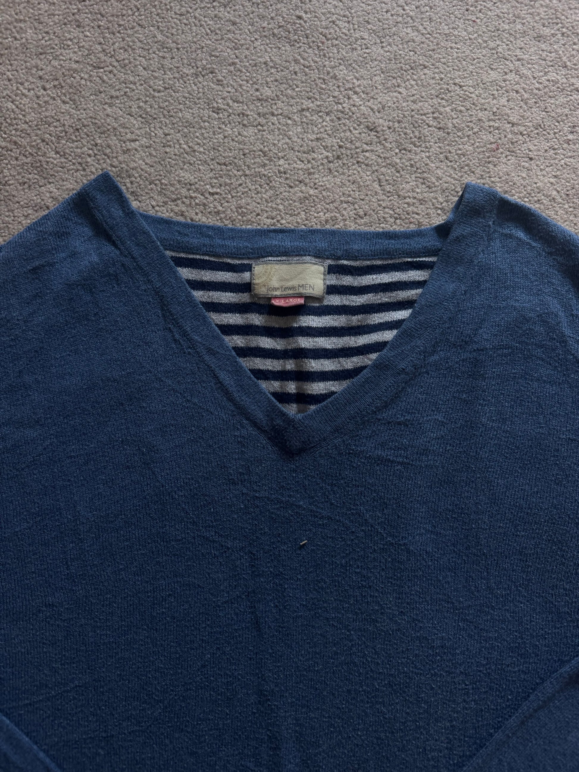 Extra large John Lewis Blue V-Neck Jumper
