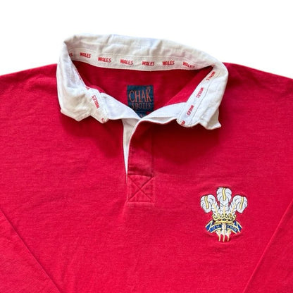 Large Chak Sports Red Wales Rugby Shirt