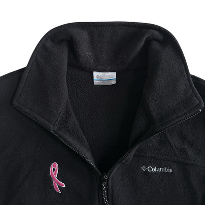 Woman's Large Columbia Black Breast Cancer Awareness Fleece