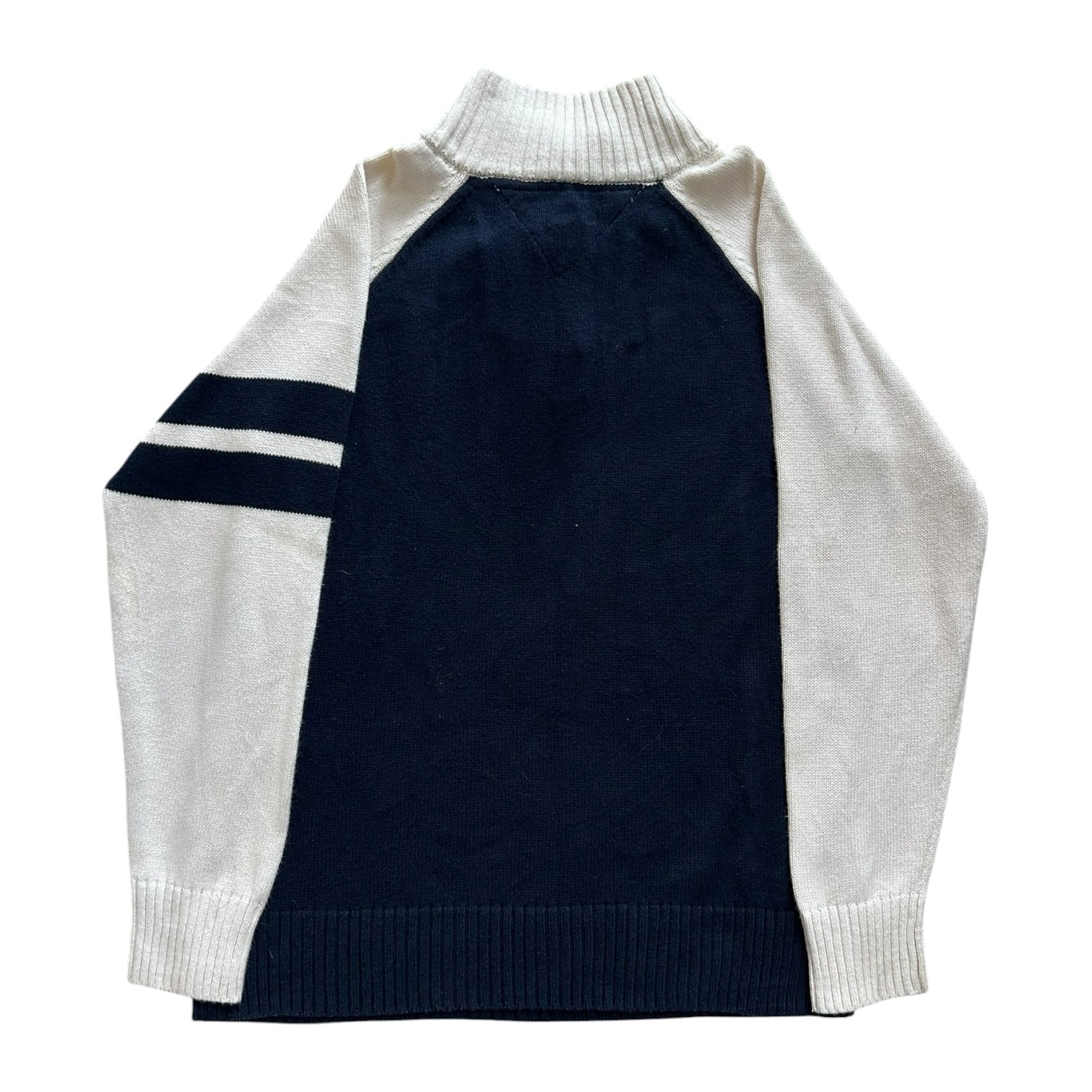 Aged 12-14 Tommy Hilfiger Navy and White 1/4 Zip