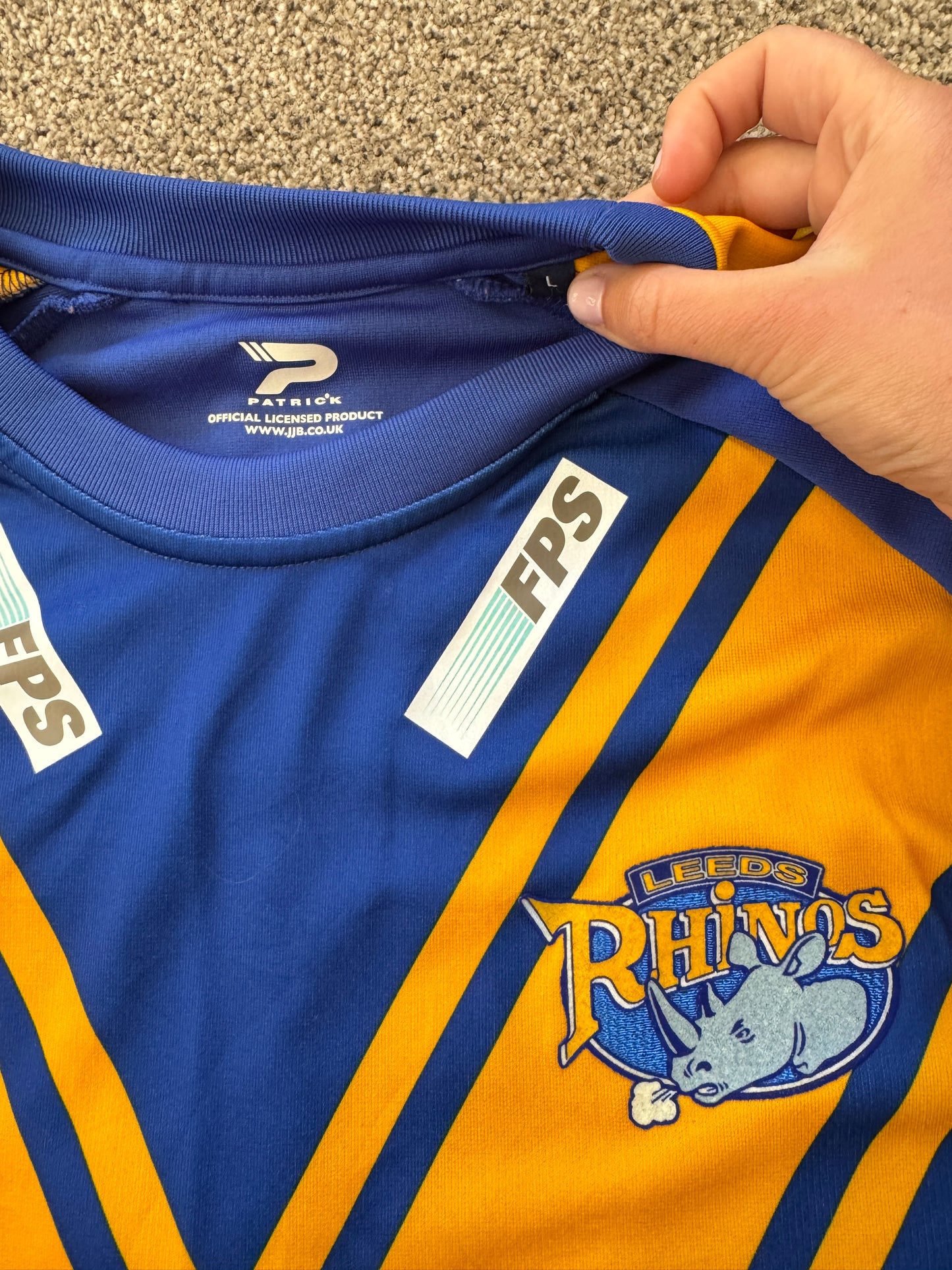 Large 2006 Patrick Leeds Rhinos Home Blue Rugby Shirt