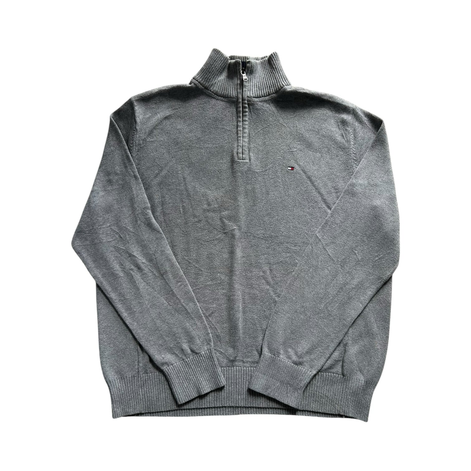 Large Tommy Hilfiger Grey 1/4 Zip