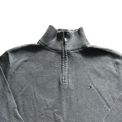 Large Tommy Hilfiger Grey 1/4 Zip