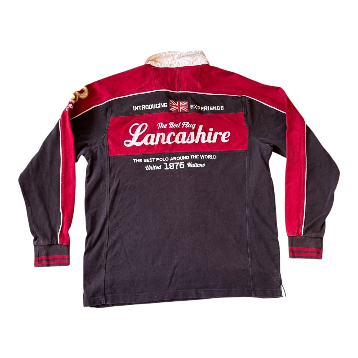 Large Kevingston Navy Lancashire GB Rugby Shirt