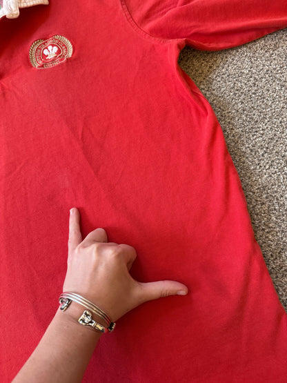 Extra large Cotton Traders Red Wales Rugby Shirt