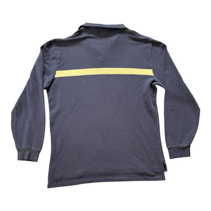 Extra large Ralph Lauren Navy and Yellow Long Sleeved Polo Shirt