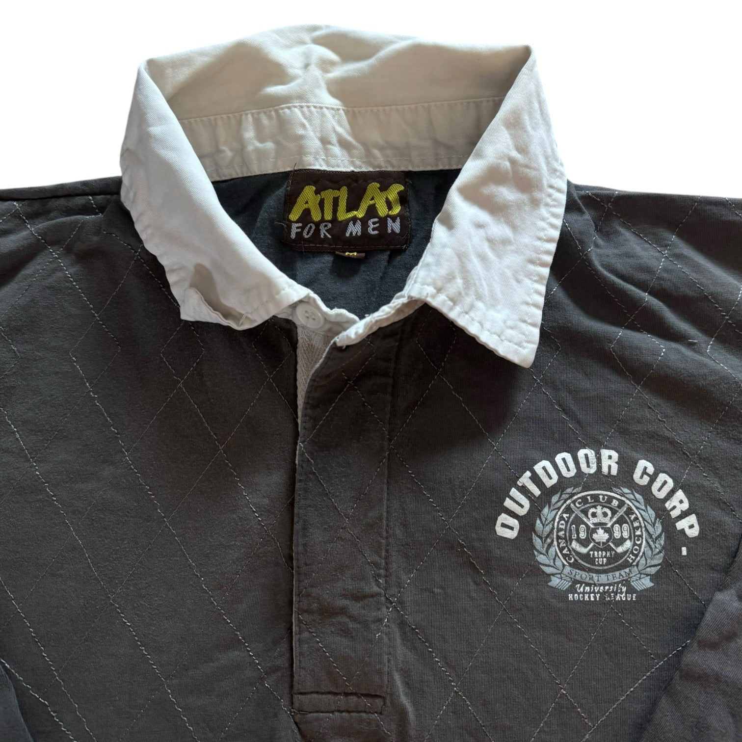 Medium Atlas For Men Faded Black Rugby Shirt