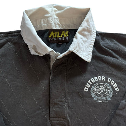 Medium Atlas For Men Faded Black Rugby Shirt