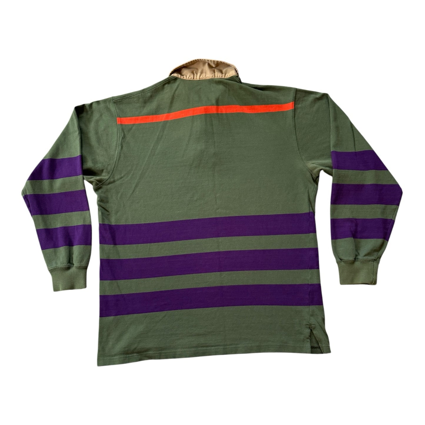 Medium Ralph Lauren Green, Purple and Orange Rugby Shirt