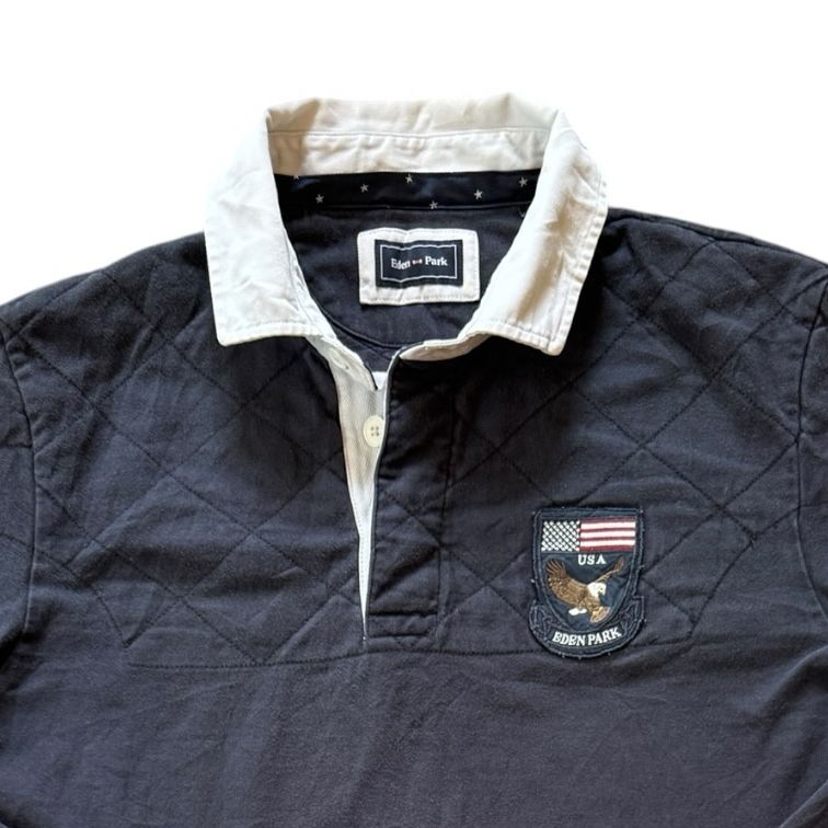 Large Eden Park Navy USA Rugby Shirt