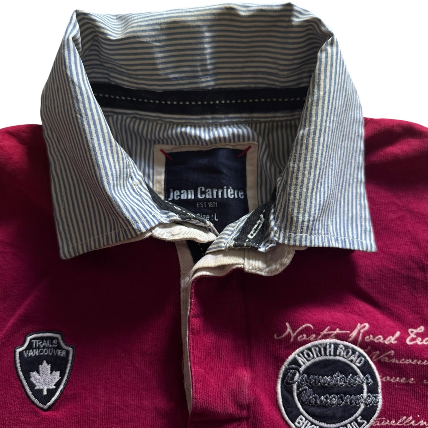 Large Jean Cartier Red Rugby Shirt