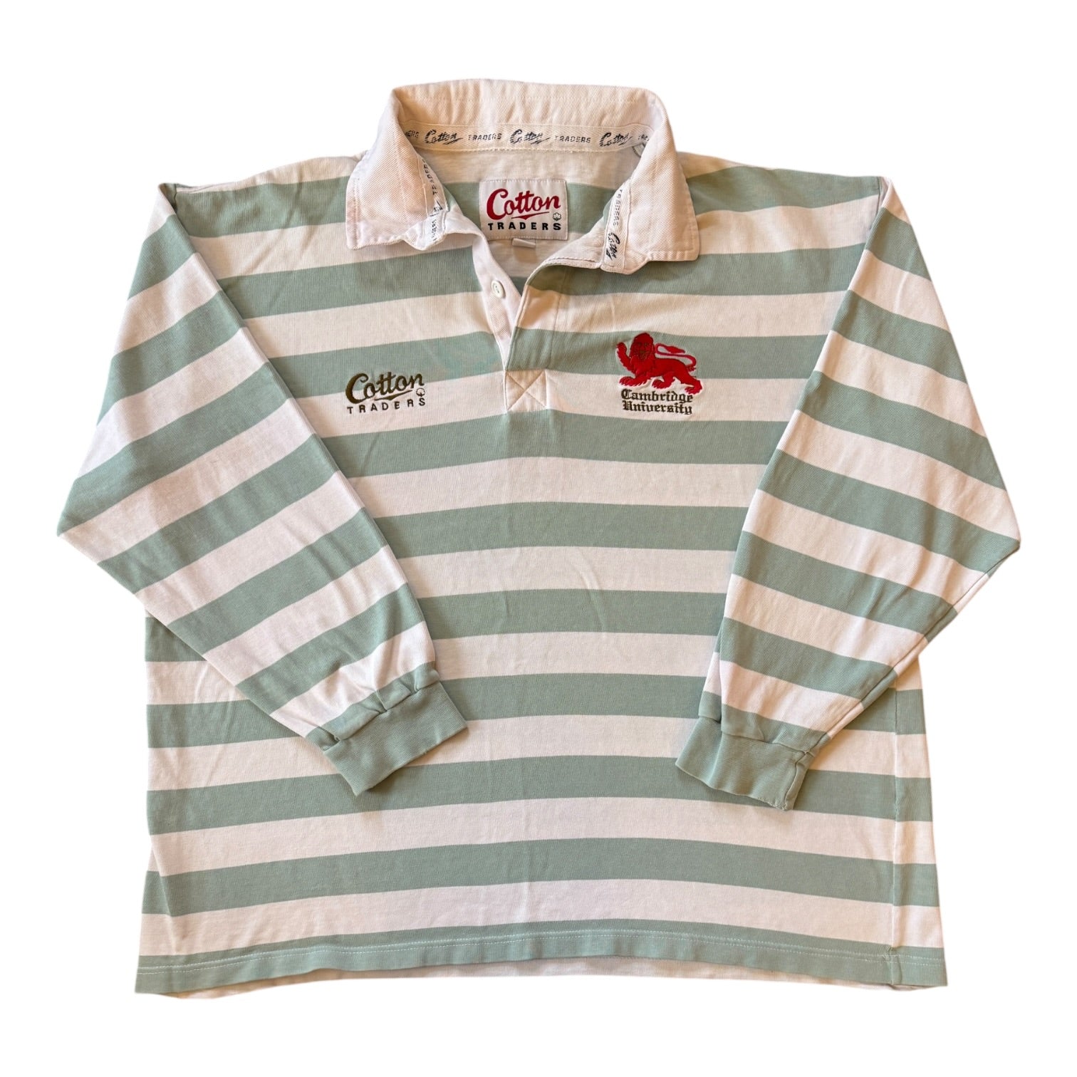 Extra large Cotton Traders 2000-03 Green Cambridge University Rugby Shirt
