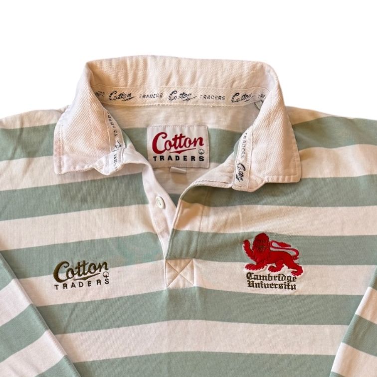 Extra large Cotton Traders 2000-03 Green Cambridge University Rugby Shirt