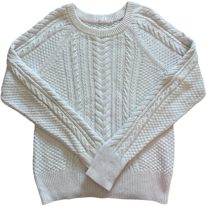 Woman's Small Gap White Cable Knit Jumper