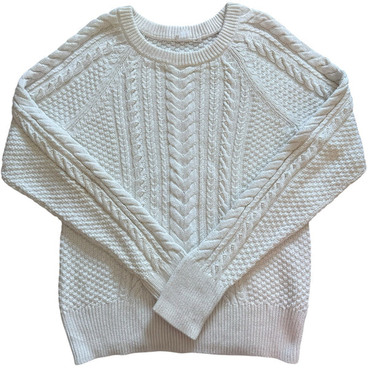 Woman's Small Gap White Cable Knit Jumper