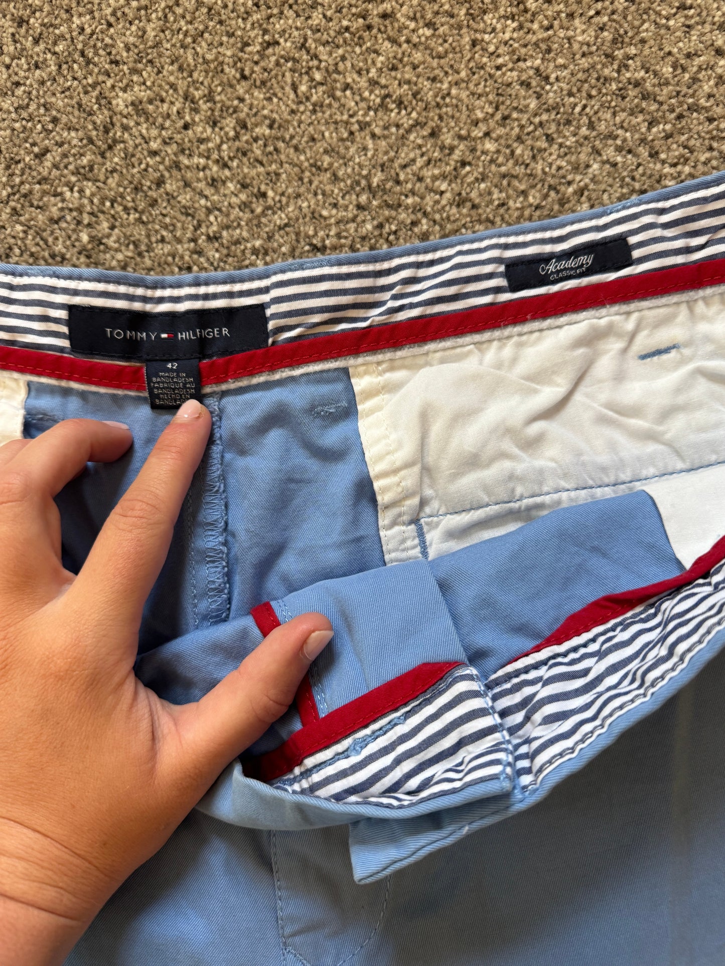 42" Tommy Hilfiger Light Blue Chino Shorts