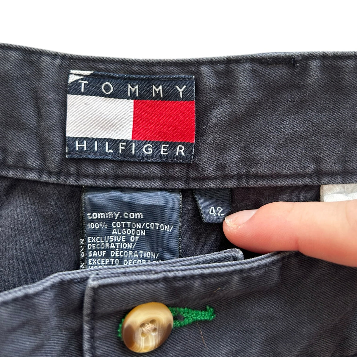 42" Tommy Hilfiger Navy Pleated Chino Shorts