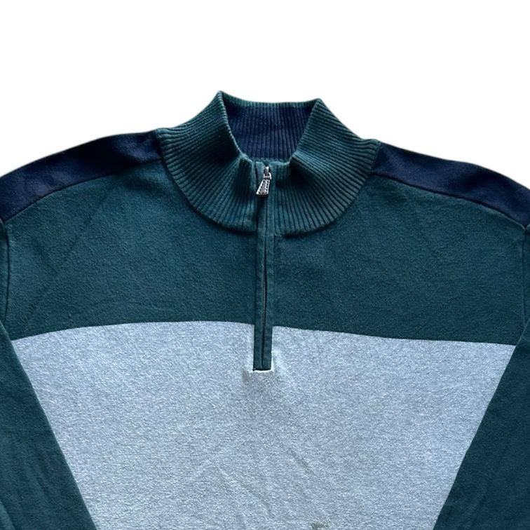3XL Nautica Grey And Green 1/4 Zip