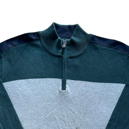 3XL Nautica Grey And Green 1/4 Zip