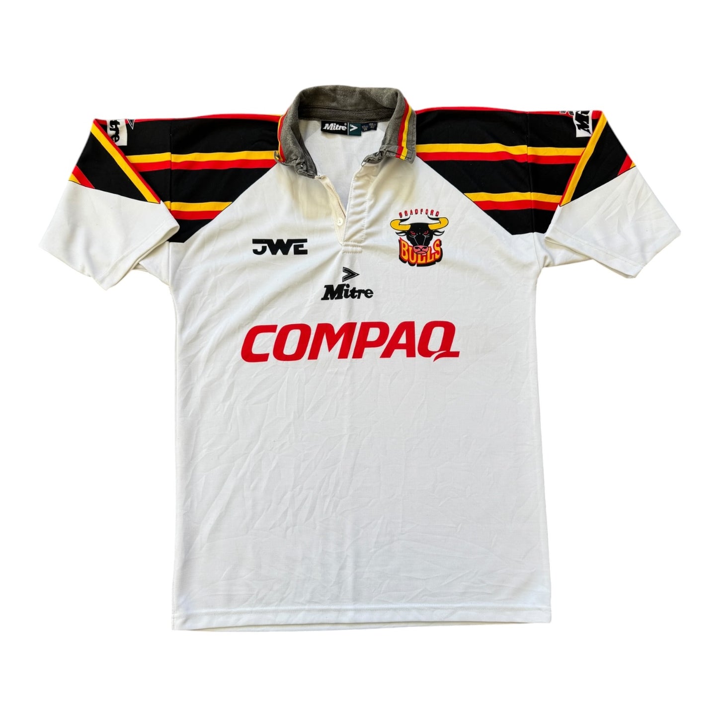 1996/97 Medium Mitre White Bradford Bulls Rugby Shirt