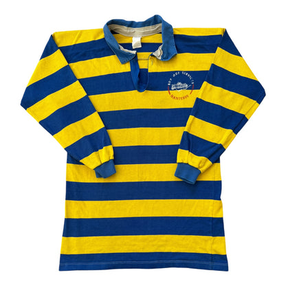 Vintage Medium Nanterre Blue and Yellow Rugby Shirt