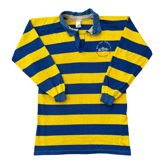 Vintage Medium Nanterre Blue and Yellow Rugby Shirt