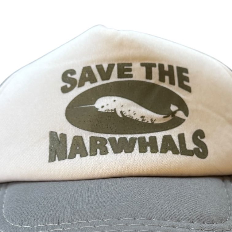 Save The Narwhals Grey Trucker Cap