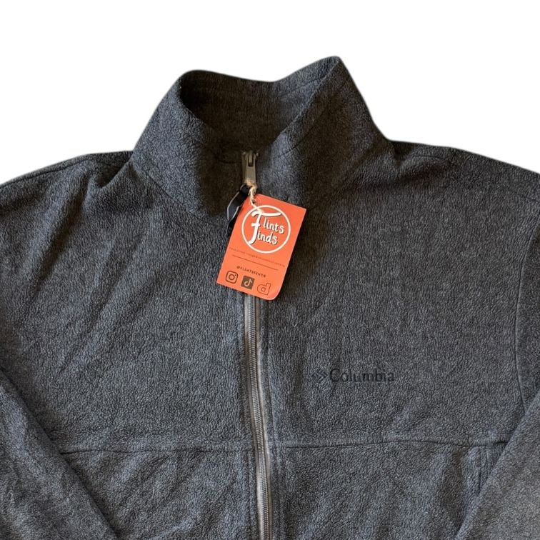 Large Columbia Grey Full Zip Fleece