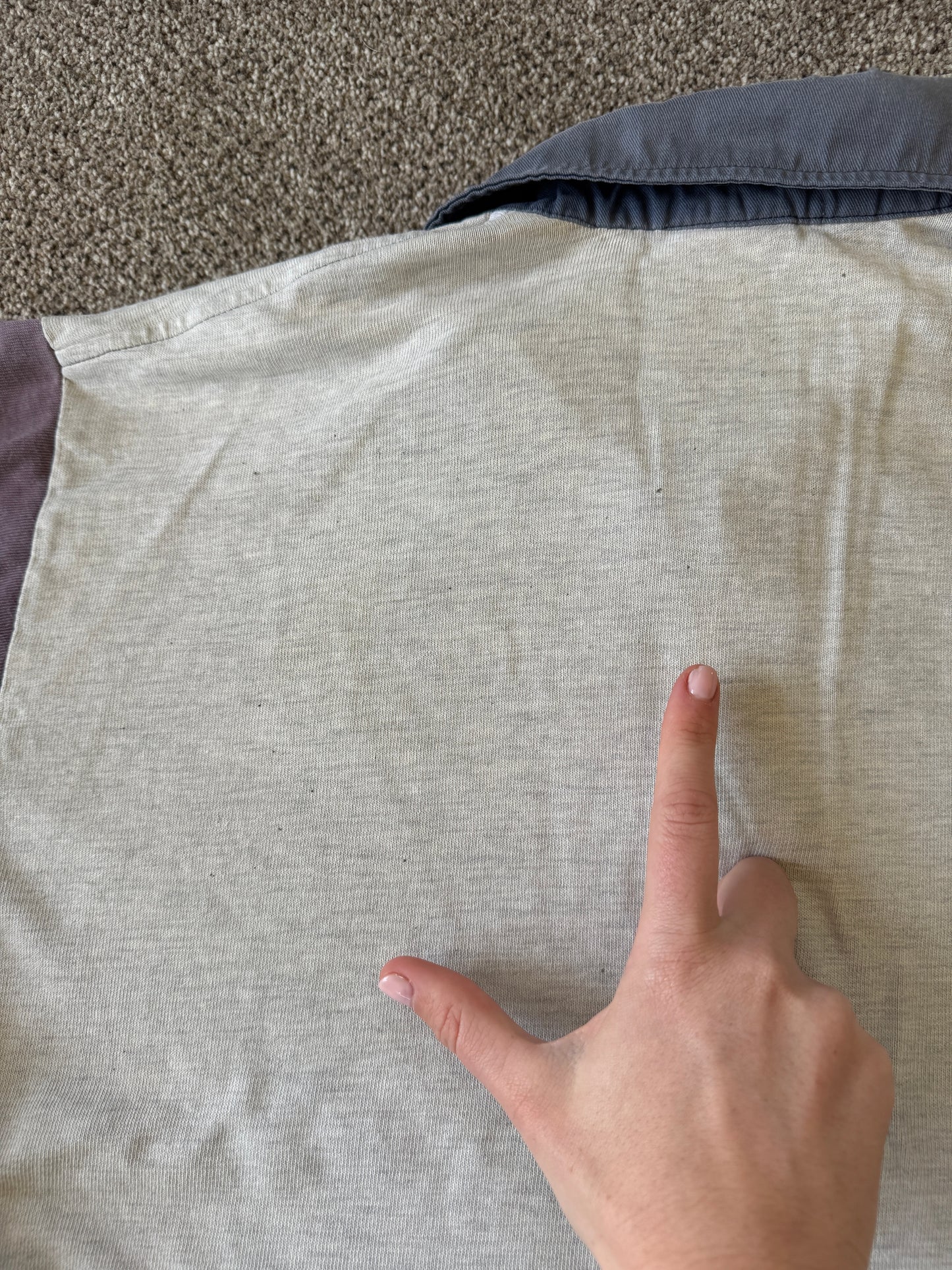 Large Adidas Grey And Purple Rugby Shirt