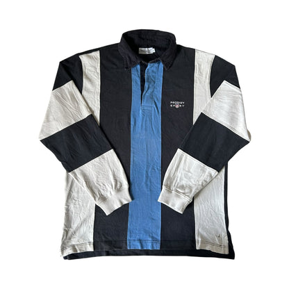 Large Prodigy Sport Black, White and Blue Rugby Shirt