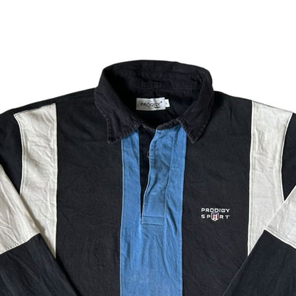 Large Prodigy Sport Black, White and Blue Rugby Shirt