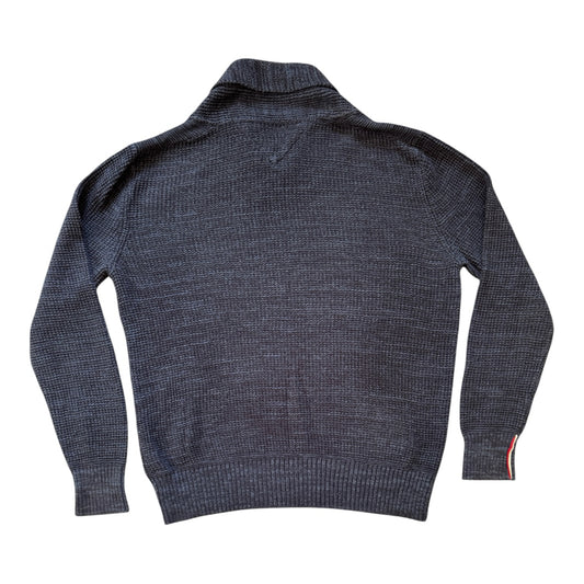 Medium Tommy Hilfiger Blue Knitted Shawl Neck Jumper