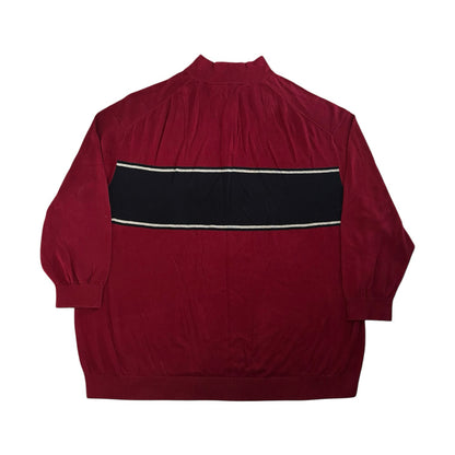6XL Nautica Burgundy Red 1/4 Zip Jumper