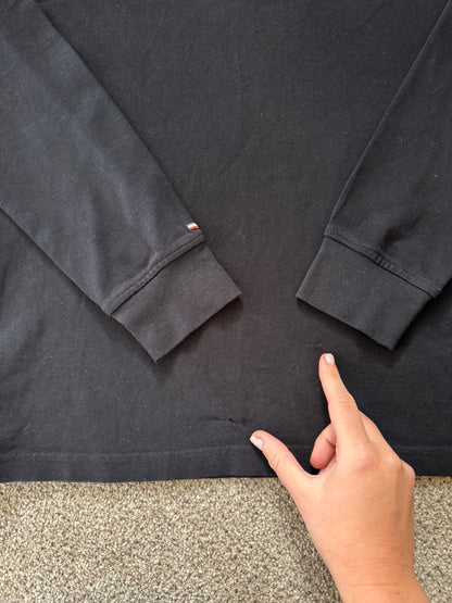 Small U.S. Polo Assn. Black Long Sleeved Polo Shirt