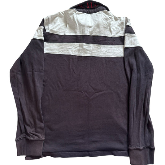Extra large Sfera Men White and Washed Navy Rugby Shirt