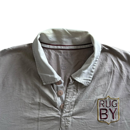 3XL Rugby Beige and Maroon Rugby Shirt