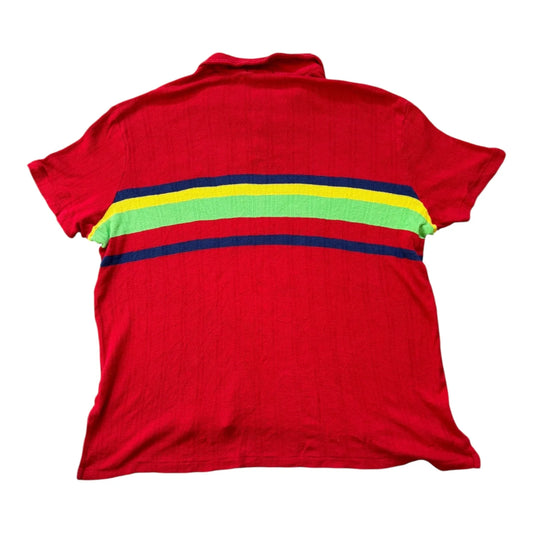 XXL Ralph Lauren Red Waffle Knit Polo Shirt