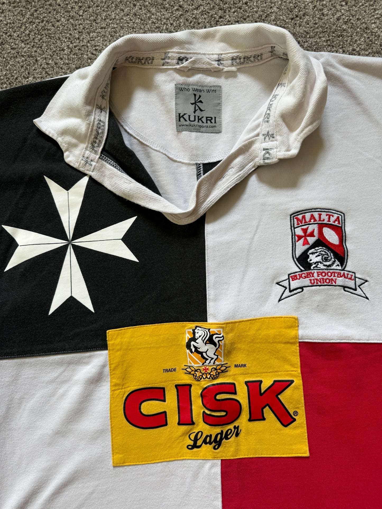 Small Kukri White Malta Rugby Shirt