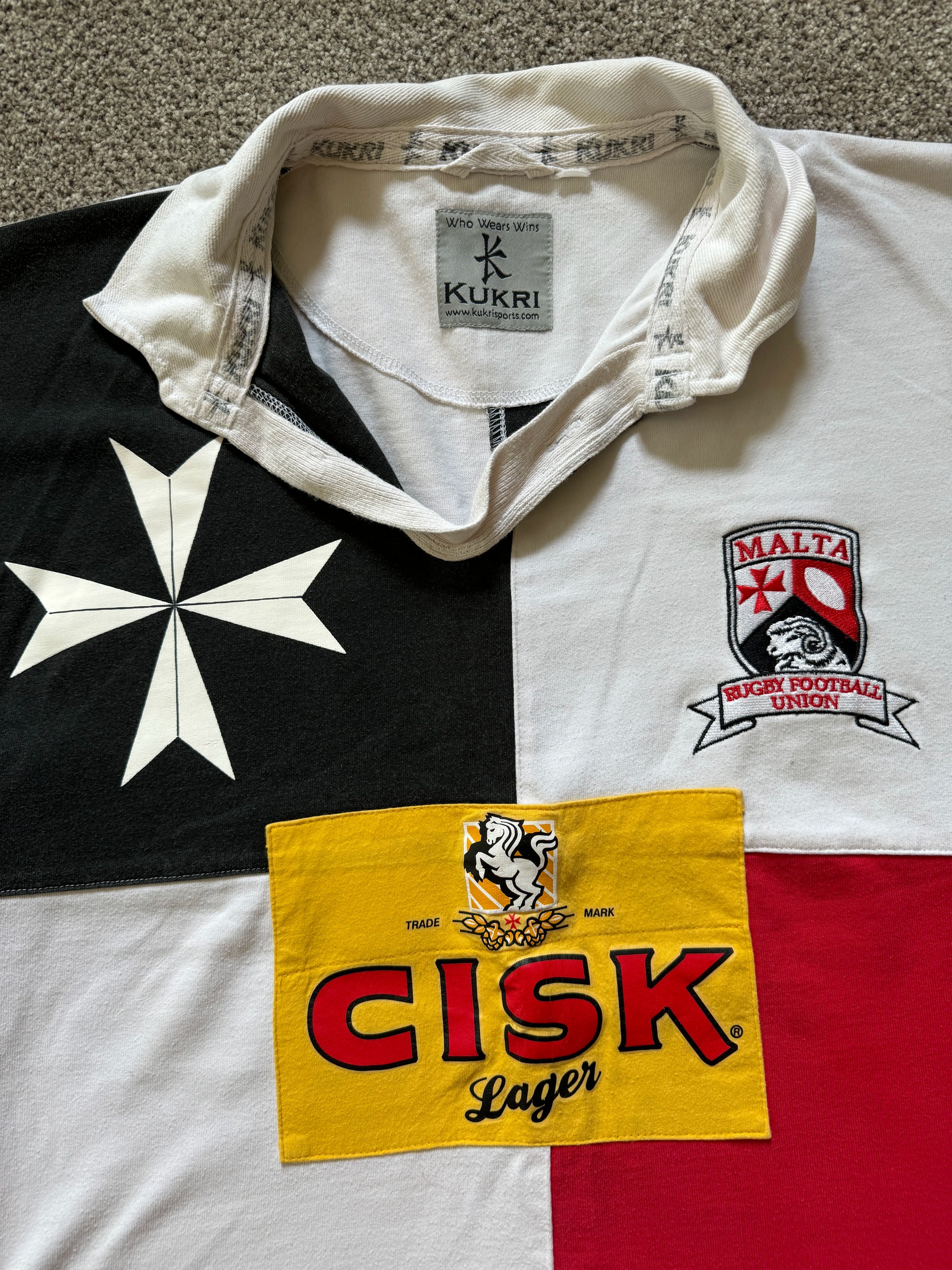 Small Kukri White Malta Rugby Shirt