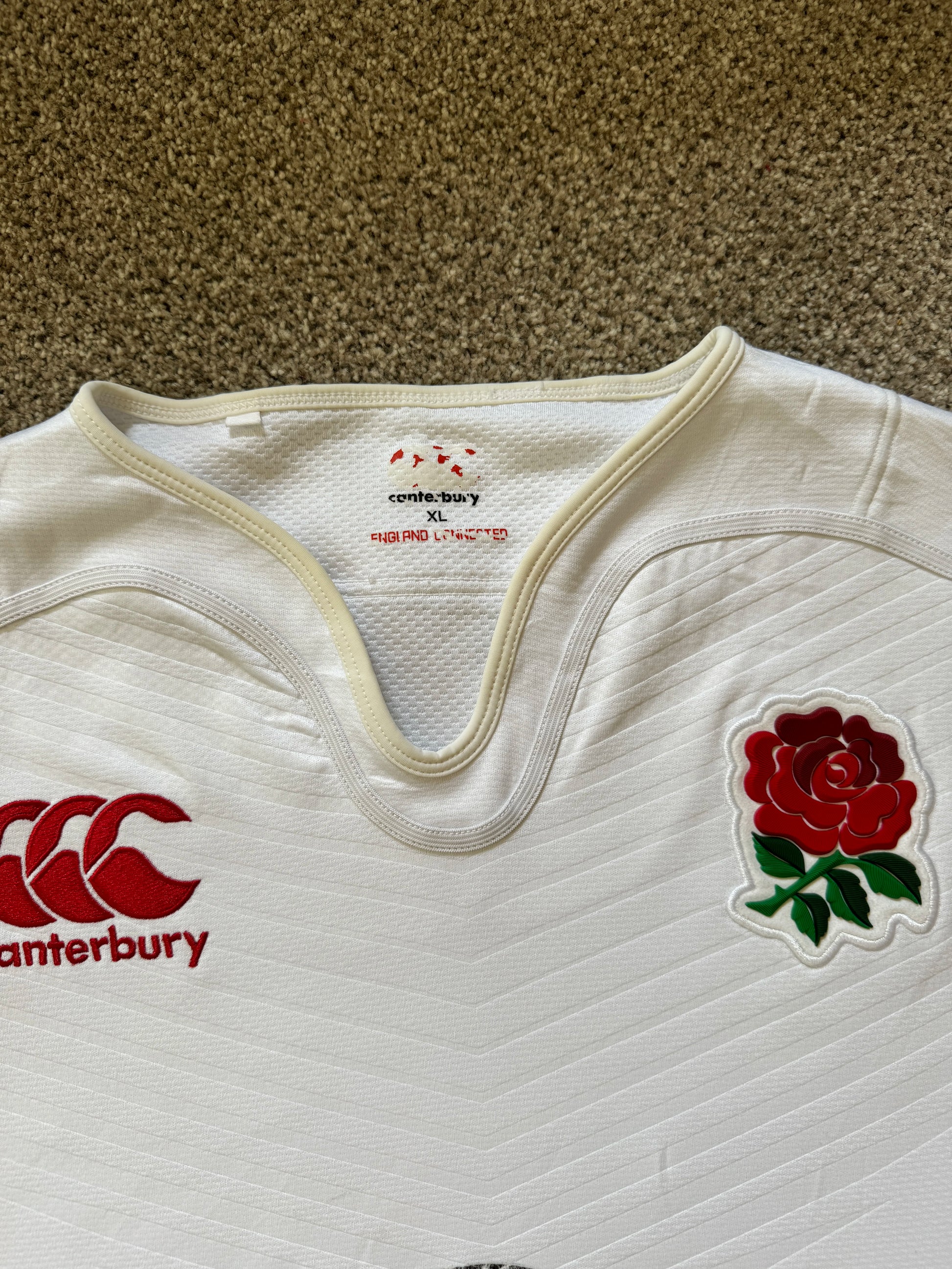 Extra large Canterbury White England Rugby Shirt