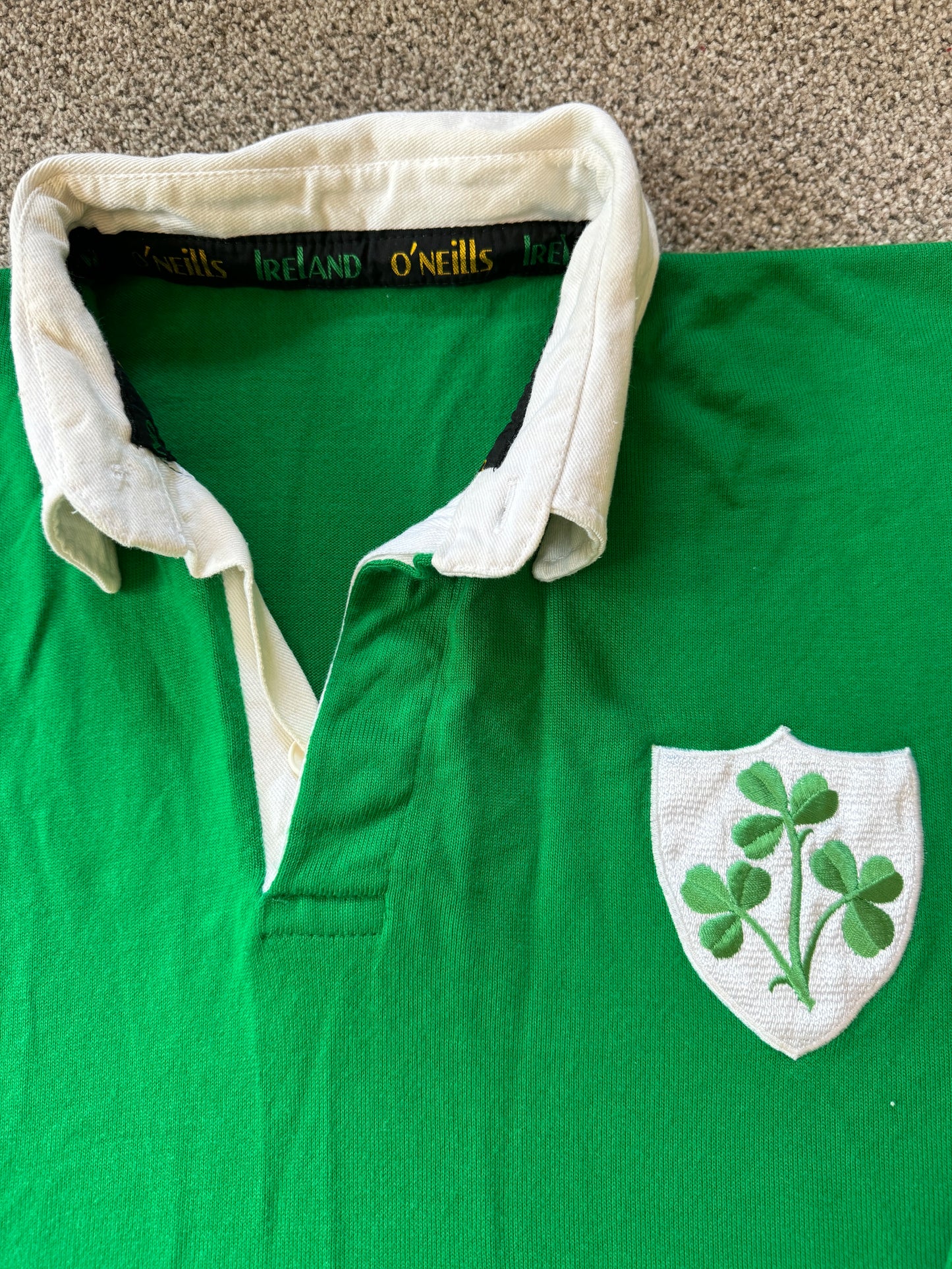 Extra large O'Neills Green Ireland Rugby Shirt