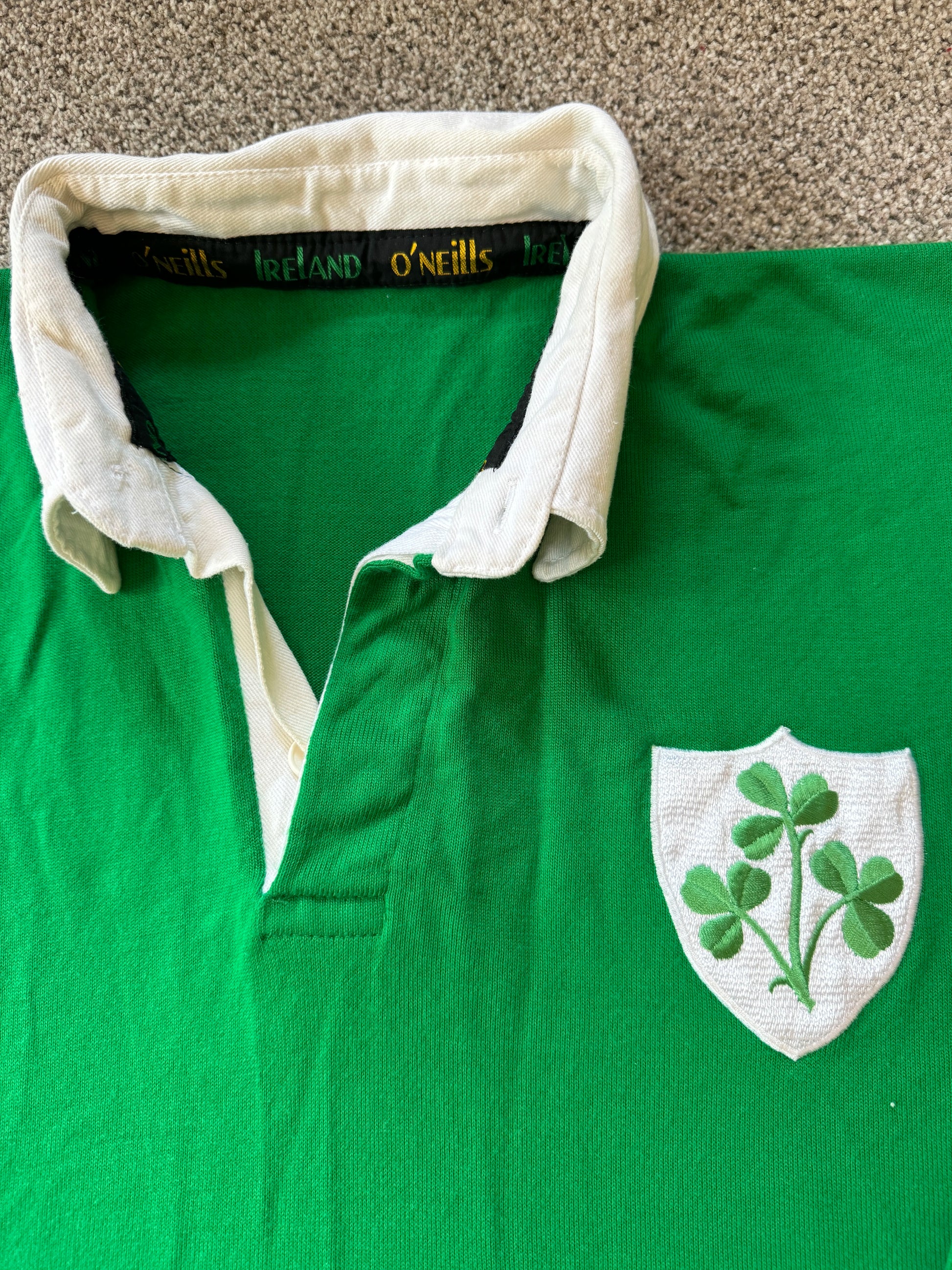 Extra large O'Neills Green Ireland Rugby Shirt
