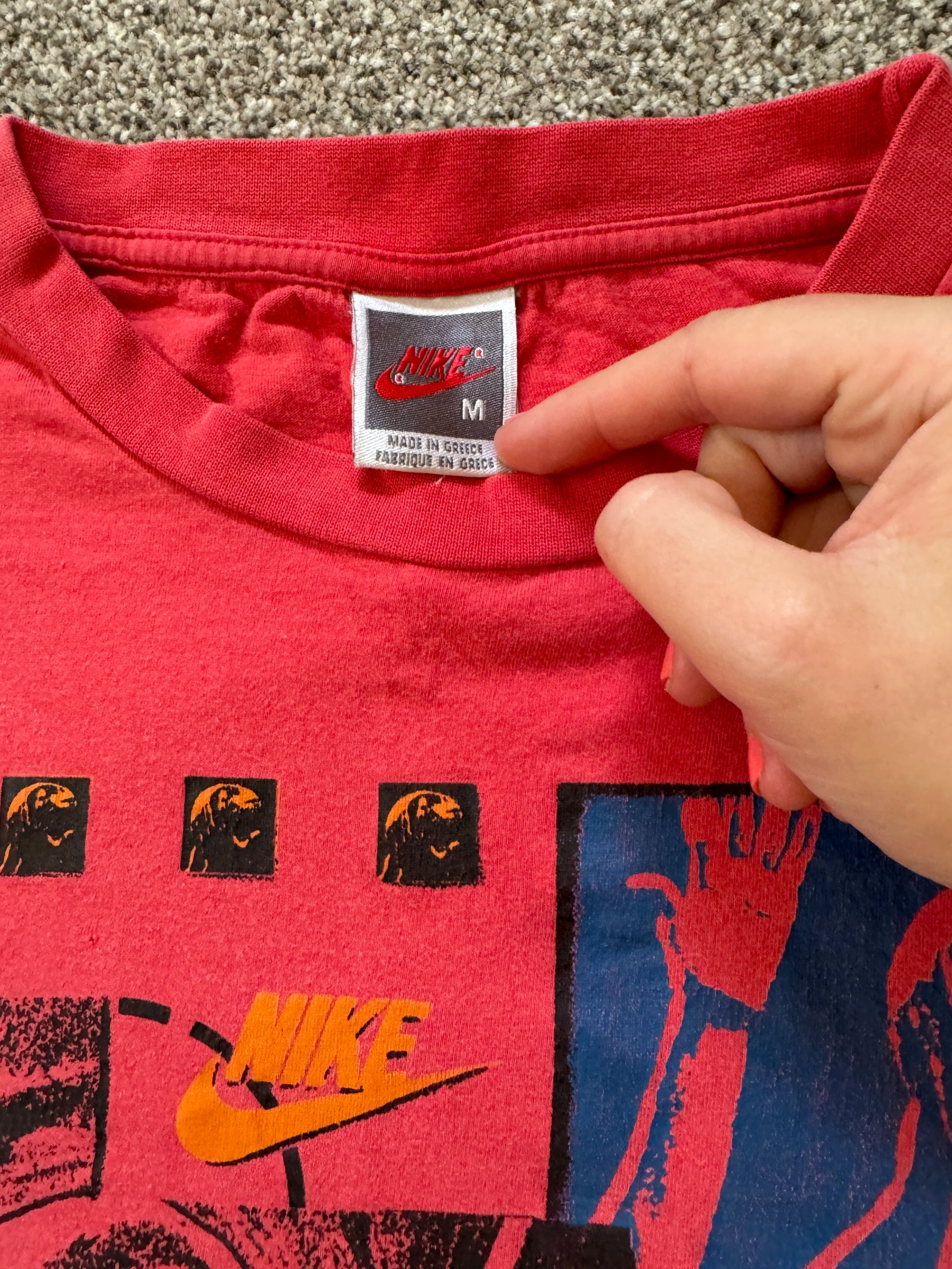 Rare Medium Nike Air Jordan 80's Red T-Shirt