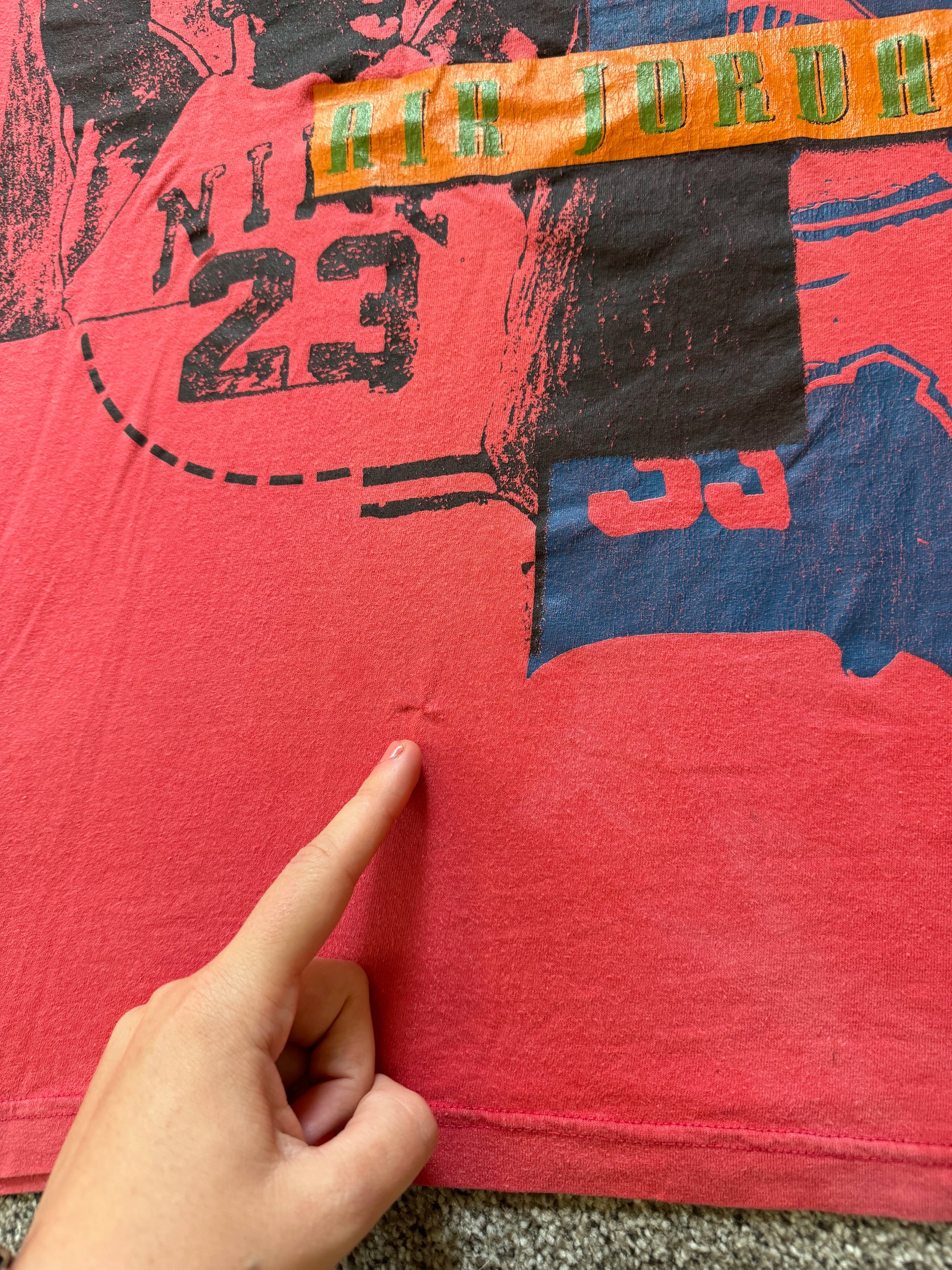 Rare Medium Nike Air Jordan 80's Red T-Shirt